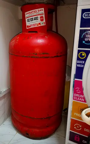 Gas cylinder with regulator and hose