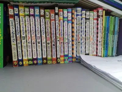 Diary of a Wimpy Kid book set (multiple volumes) - used children's fiction series