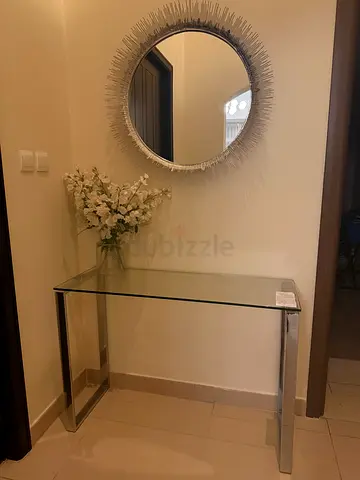 Console with mirror from Crate & Barrel