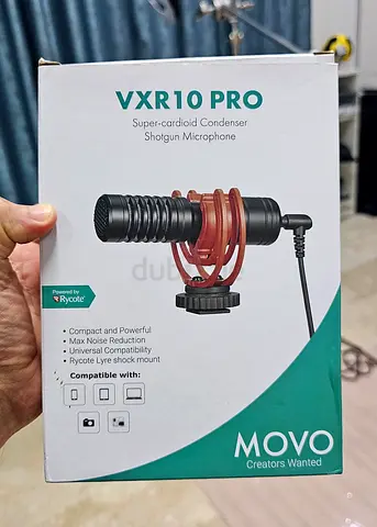 Movo VXR10-PRO External Video Microphone for Camera with Rycote Lyre Shock Mount Brand New