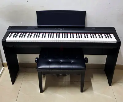 The Yamaha P125B (Black finish) is an 88-key portable digital piano designed for beginners