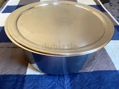 Large stainless steel cooking pot - 5 kg capacity