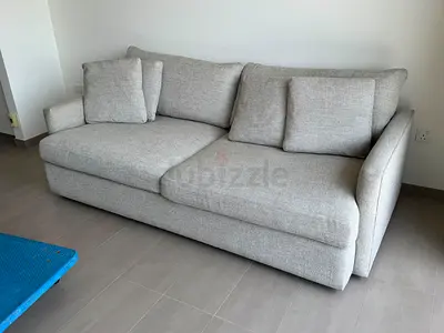 2__ Seater Crate&Barrel Lounge Deep feather 🪶 filled Sofa Beige