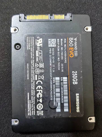 Samsung 860 EVO 250GB SATA SSD - Used, Working