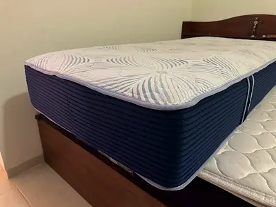 Single  size mattress in good condition - memory foam/topper included