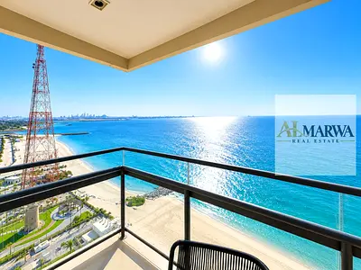 Luxurious Beachfront 3BR + Maids Room || Private Beach || Chiller Free || 2 Car Parkings || All Amenities Free