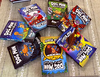 Children’s all-time favorite comic DogMan books collection of 7 hardcover, original illustrated book