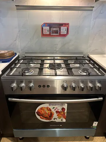 Stainless Steel 5-Burner Gas Range with Oven - Excellent Condition
