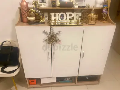 ‼️ 3-Door Wooden Cabinet with Open Shelves and Lots of storage + Shoe cabinet ‼️Must go