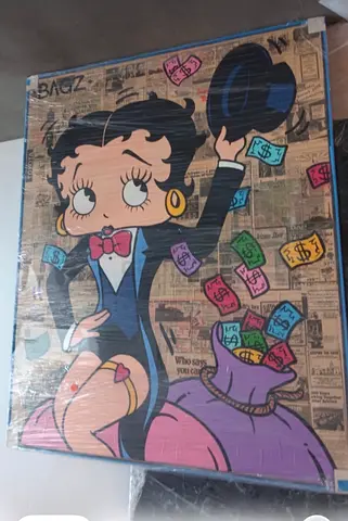 Large Betty Boop Pop Art Artwork – 149 × 179 cm