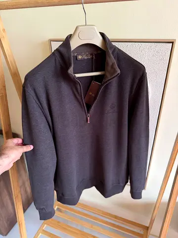 Loro Piana Men's Quarter-Zip Sweatshirt (2XL-7XL) SUPER MASTER QUALITY