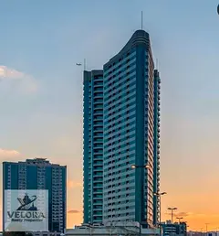 2-bedroom apartment with a living room for sale in Conqueror Tower, Ajman | Unobstructed view | Free