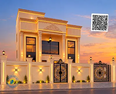 Classic-style villa for sale in a prime location in Al Helio 2, Ajman; the price includes registration fees.