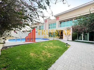 CLOSE TO JUMERAH PUBLIC BEACH 5BR+MAIDS+DRIVER PRIVATE POOL GARDEN