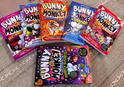 Bunny vs Monkey books collection set by Jamie Smart - 6 paperback kids' comic original books