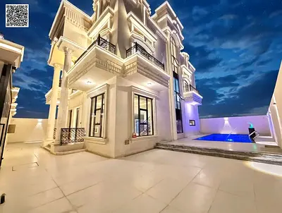 فرصة لامتلاك فيلا شامل رسوم التسجيل و التمليك زواية تصميم كلاكسيك مساحة الارض 4200 قدم طابقين ورووف خلف حديقة الحميدية تملك حر لجميع الجنسيات