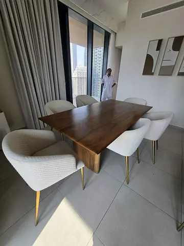 Available high quality dining table with six chairs