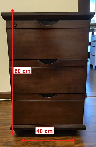 Solid Wood Bedside Chest - 3 Drawers