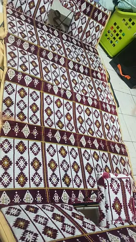 Traditional Middle Eastern floor seating/wearable majlis carpet set - used