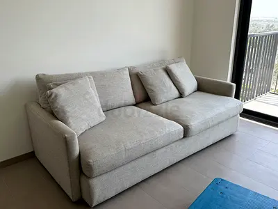 Top _ quality Crate&Barrel Lounge Deep feather filled Sofa Beige