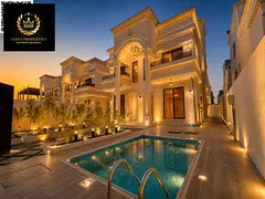 premium 6bedroom classic swimming pool villa available for sale in alhelio2,Ajman