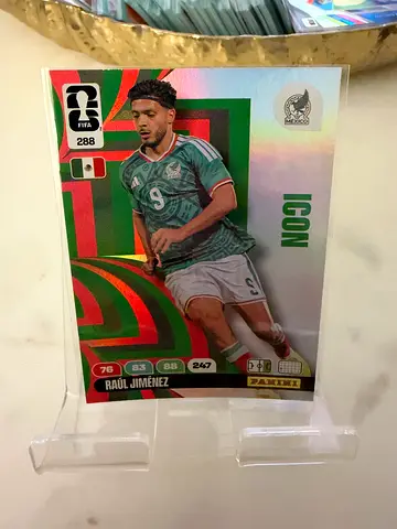Raul Jimenez ICON football trading card (holographic)