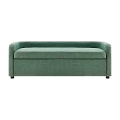 Green upholstered storage bench / small sofa - Custom Design