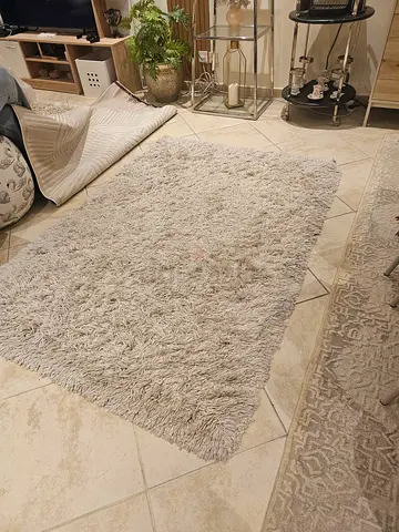 Soft beige chagu rug - good condition, 4ft x 6ft