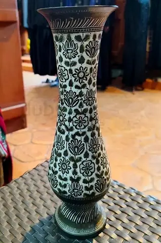 Brass antique decorative vase 29cm tall
