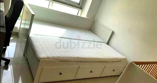 IKEA Hamnes day bed with 2 mattress and 3store