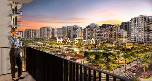 شقة بغرفتي نوم | إيلايا تاون سكوير | إطلالات على الحديقة والمسبح | مفروشة