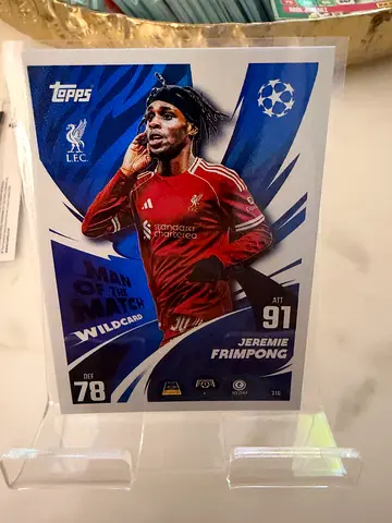 Topps UEFA Jeremy Frimpong Football Trading Card (Sleeved) - Liverpool