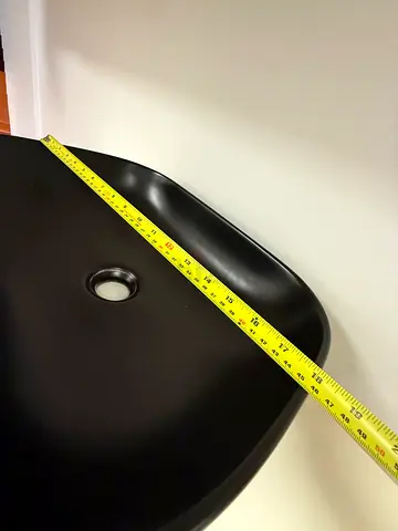 Black ceramic mat wash basin
