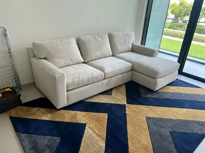 Crate&Barrel Axis Feather filled Sofa Beige