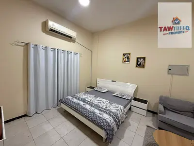 استوديو للإيجار الشهري في النعيمية – الظبي G6، شارع الملك فيصل، مطبخ منفصل بسعر 2600 درهم