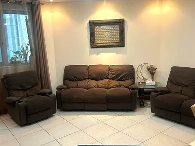 3+2+1 Seater Recliner Sofa Set – Suede Fabric