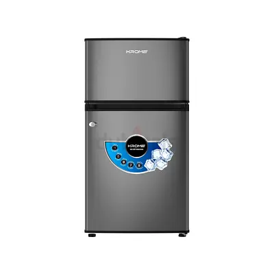 KROME 138L Double Door Refrigerator, KR-RF138DDSG/ Brand New-1 Year Warranty