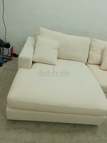 As like new pottery barn beige color lshape sofa
