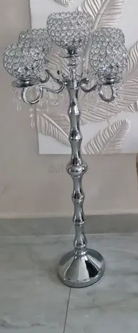 Chrome Crystal Candle Holder