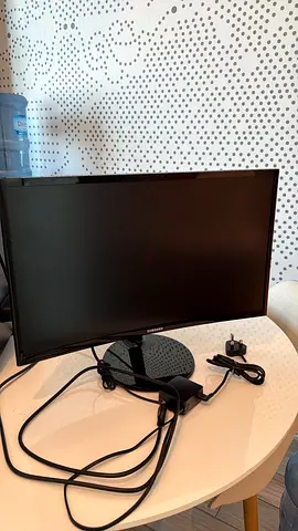 Samsung 24-inch Curved Monitor with Stand and Power Cable - Good Condition