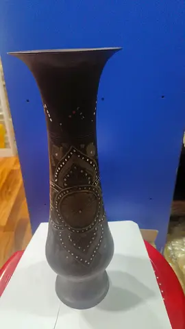 Decorative metal vase 38cm height