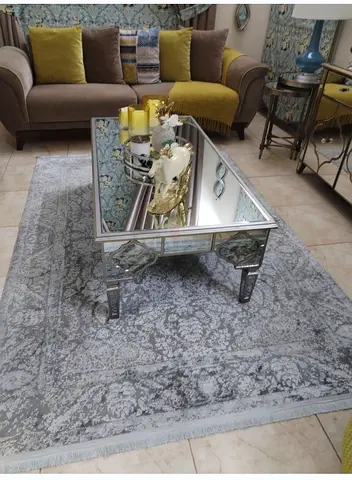 Used 2 peices Grey Floral Oriental Rug - Good Condition, 4x6 (approx)