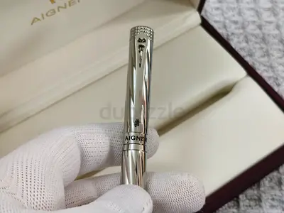 New Aigner Silver Spiral Chrome Pen with Original Case