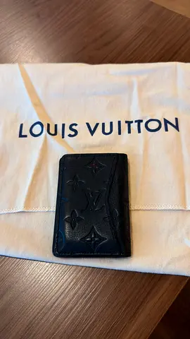 Louis Vuitton Monogram Embossed Leather Card Holder - Black