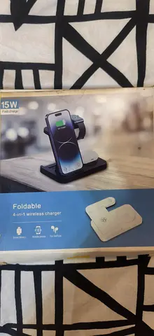 Foldable 4-in-1 Wireless Charger - 15W Fast Charge (New in Box)