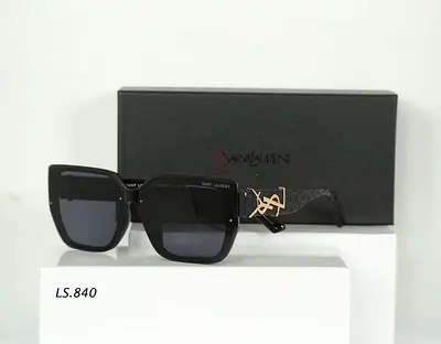 Saint Laurent YSL Black Square Sunglasses with Case