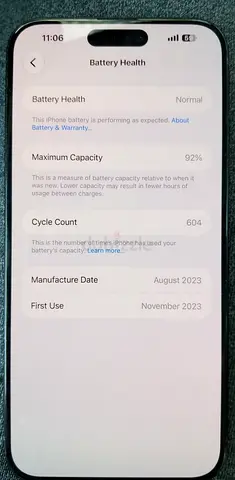 iPhone 15 Pro Max - 92% Battery Health, Single Owner, Good Condition