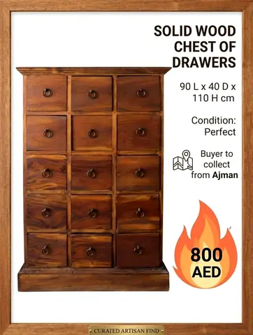 Solid wood chest of drawers