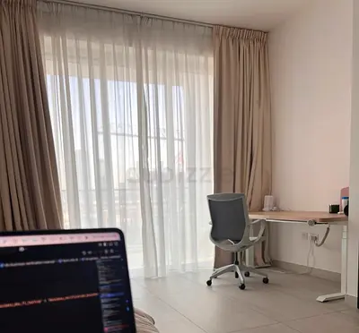 Light beige blackout sound-reducing curtains