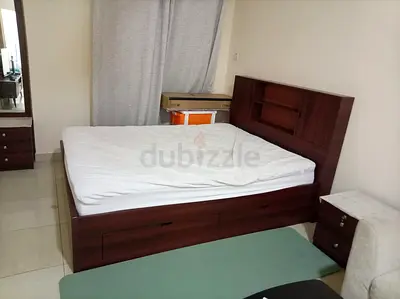 Wooden Queen Bed with Headboard Storage and Under-bed Drawers - Dark Brown